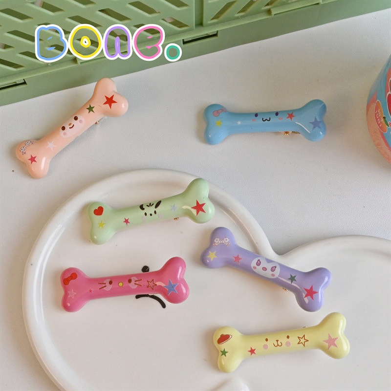 Sanrio2023 Dog Bone Hair Clips Side Sweet Student Hair Accessory