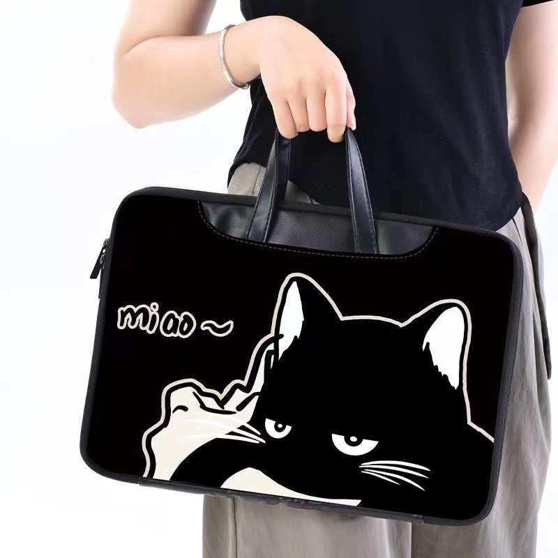 PU Waterproof Computer bag Cartoon Cat laptop bag 12 13 15 14 15.6 inch Sleeves Shopee Philippines
