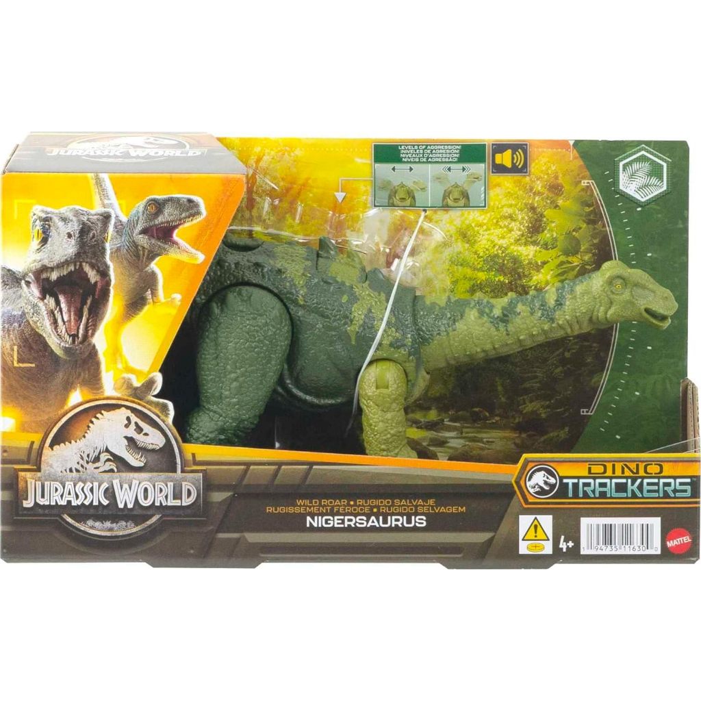 Jurassic World Dinosaur Toy Nigersaurus with Roar Sound & Attack Action ...