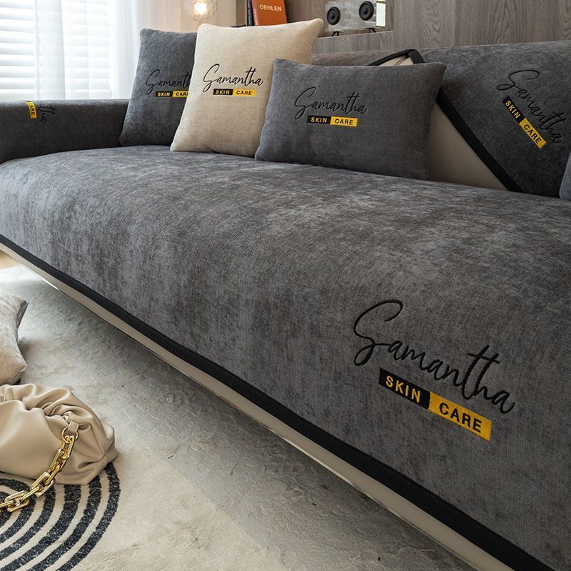 Highend Modern Simple Sofa Cushion Four Seasons Universal Fabric Antislip Cushion Leather Sofa