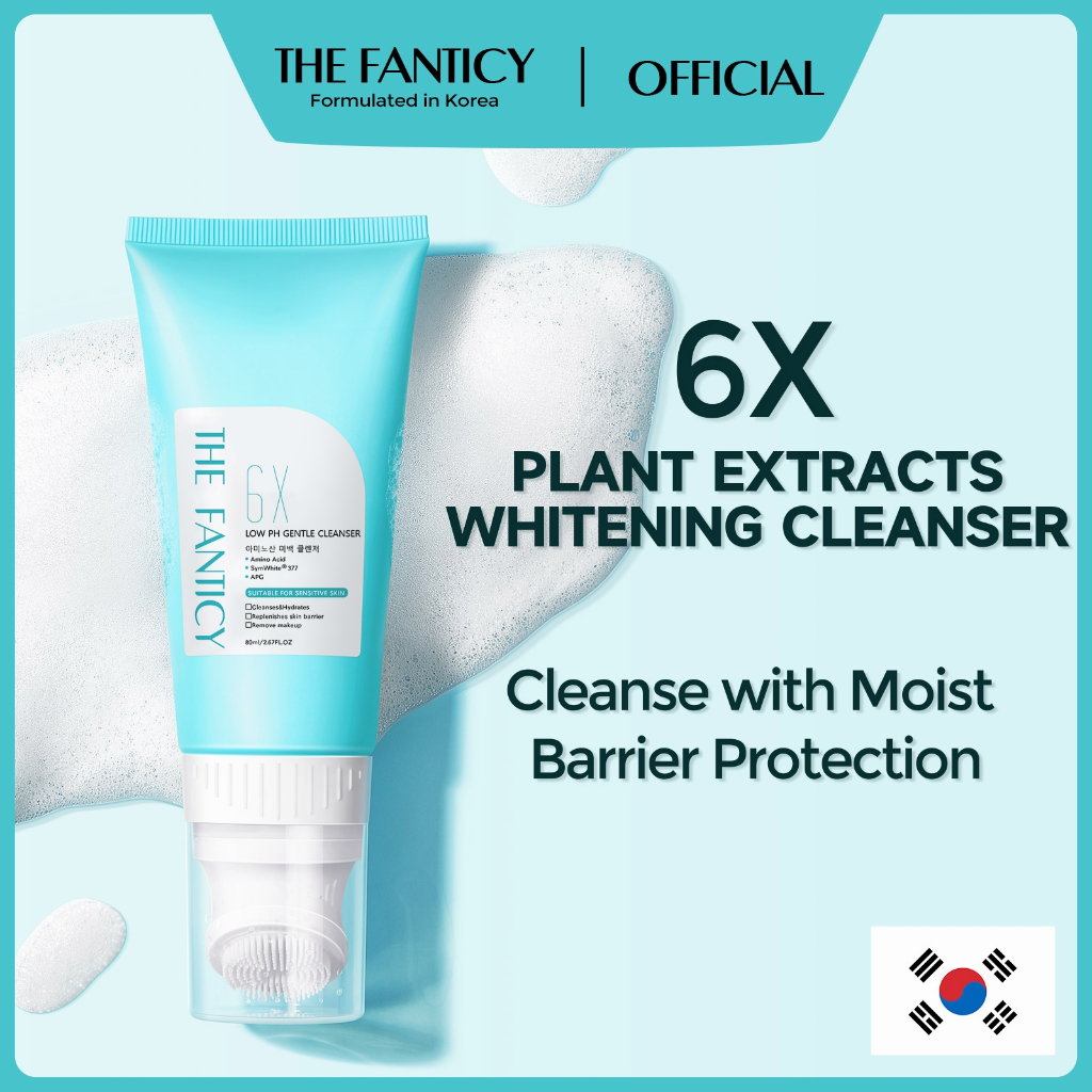 THE FANTICY 6X Plant Extracts Whitening Cleanser Low PH Gentle Cleanser ...