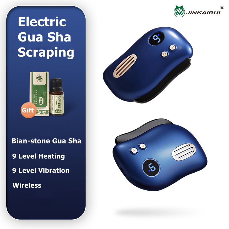 Electric Gua Sha Heated & Vibration Face Massager Electric with Red