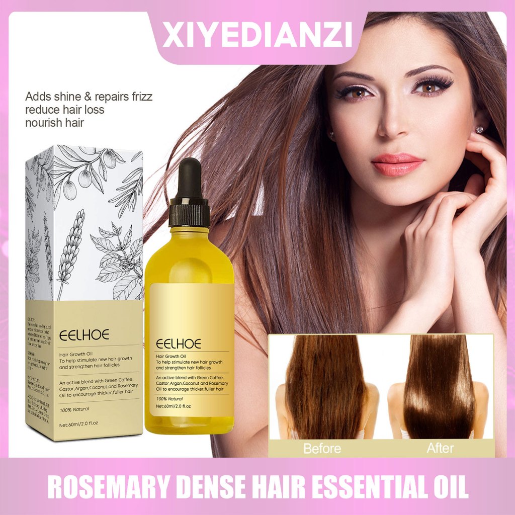 Eelhoe Hair growth oil 60ml Natural organic rosemary oil Lavender