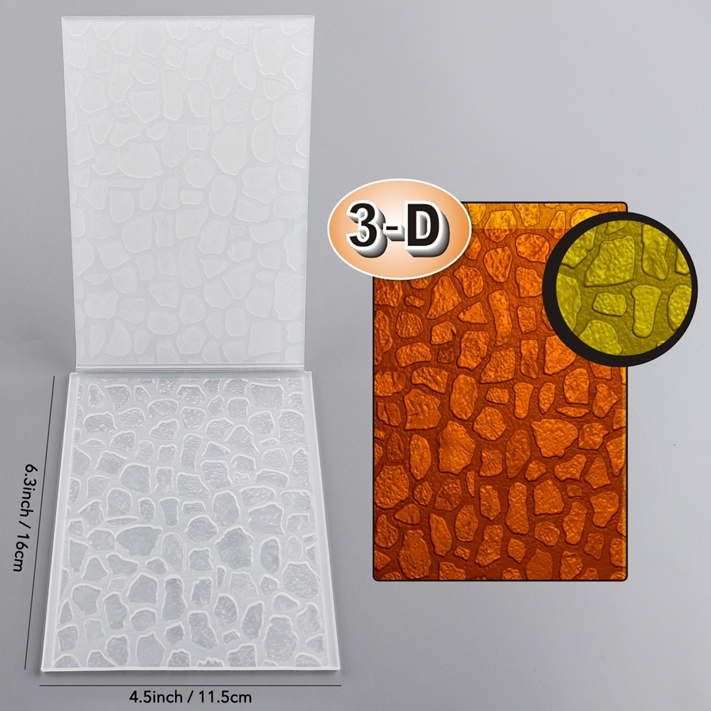 3D Embossing Folder Stone Wall Pattern Scrapbooking Supplies Craft ...