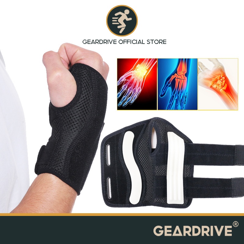 GEARDRIVE Compression Wrist Brace Adjustable Orthopedic Support