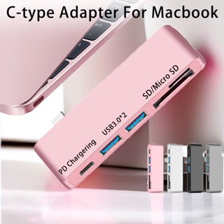 Raycue 6-in-1 USB C Hub Adapter for MacBook Pro/Air 2020 2019 2018 Gol