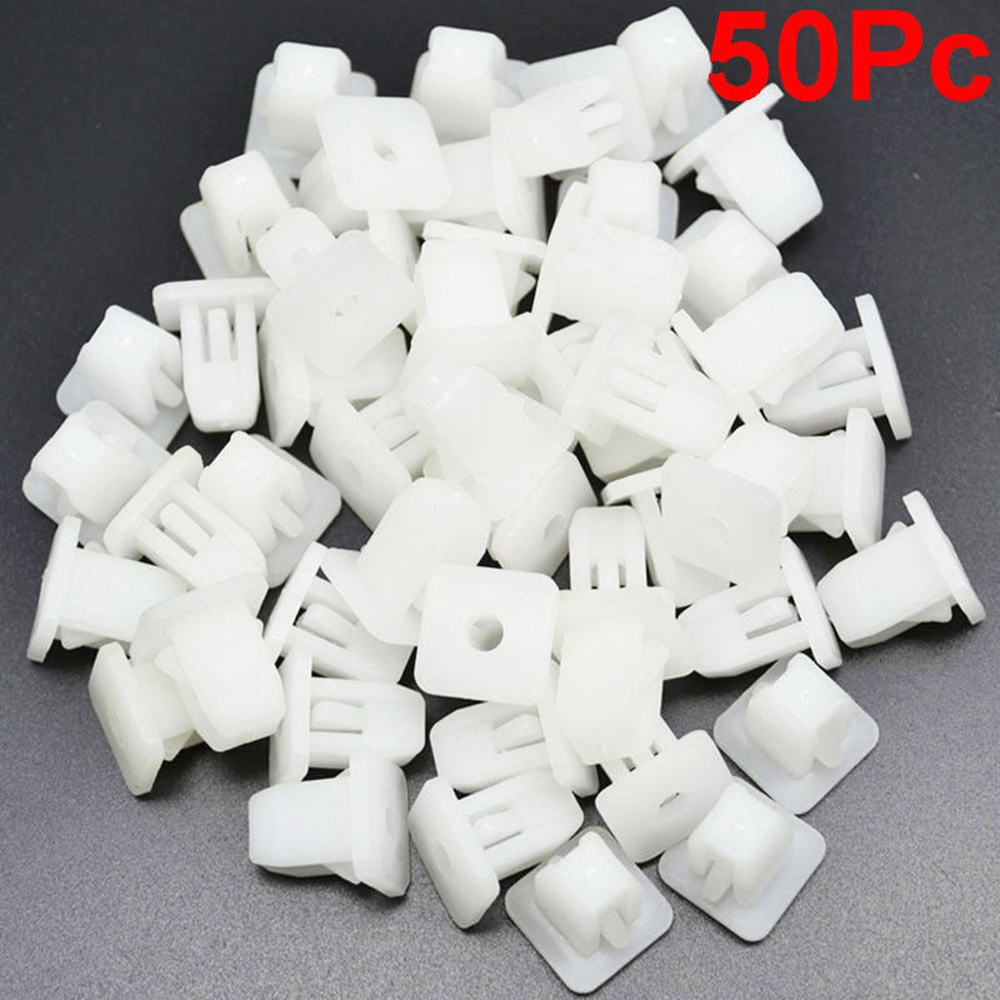 50 Square Car Auto Fender Liner Fastener Rivet Push Clips Retainer 8*8 ...
