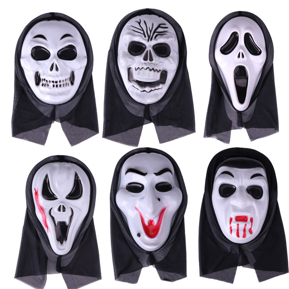 1PC Halloween Horror Ghost Mask Costume Party Skull Scream Masks Adult ...