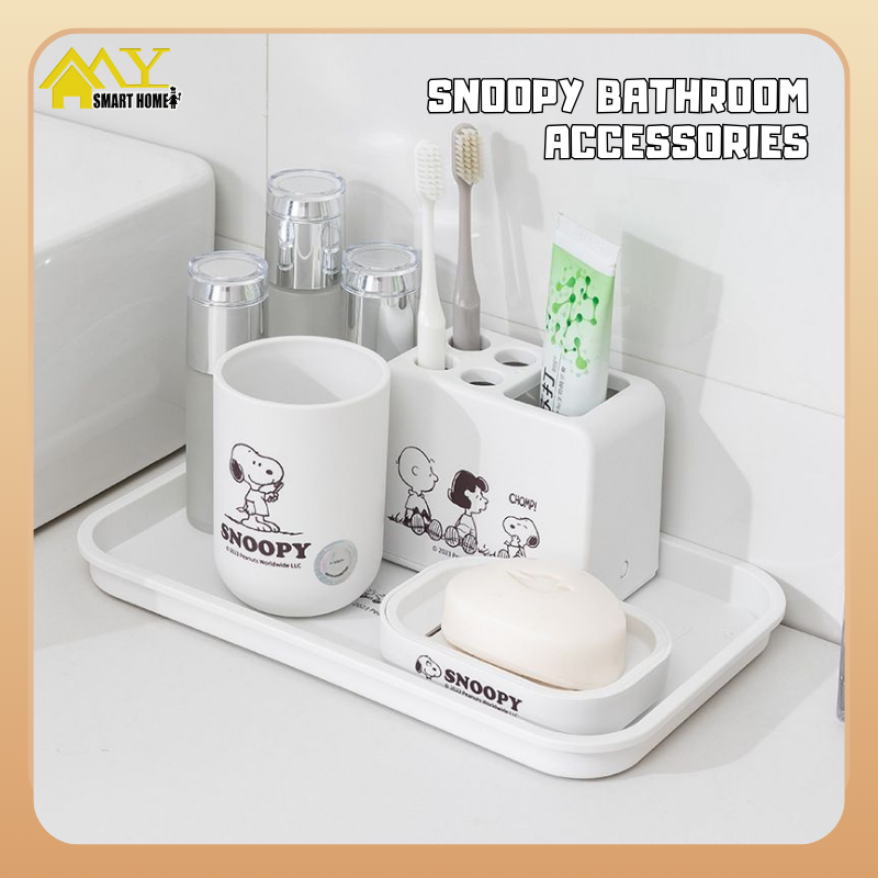 Snoopy Bathroom Accessories Set Toothbrush Holder/Thoothbrush Cup ...