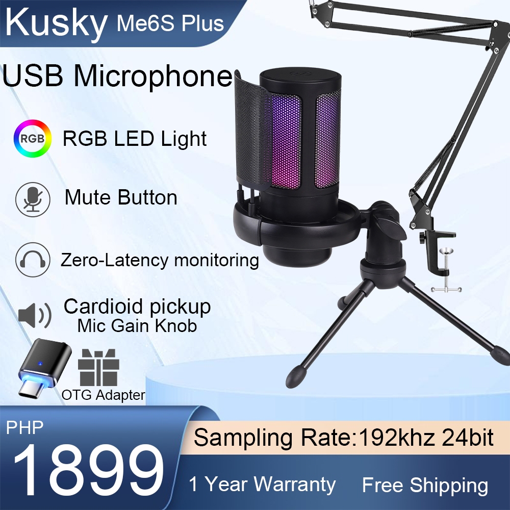 Bietrun USB-C Microphone For Computer With Headphone Jack