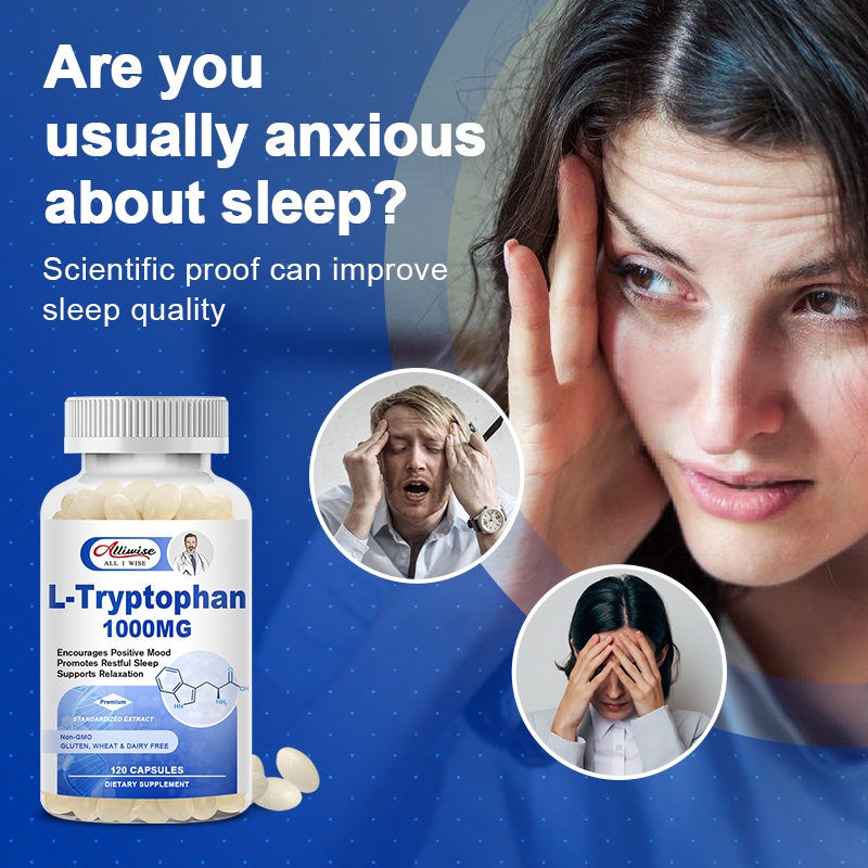 Alliwise L-Tryptophan 1000mg Supplement for Restful Sleep Supports ...