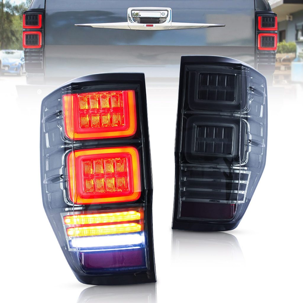 VLAND Smoked LED Tail Lights For 2012-2022 Ford Ranger Raptor T6 T7 T8 ...