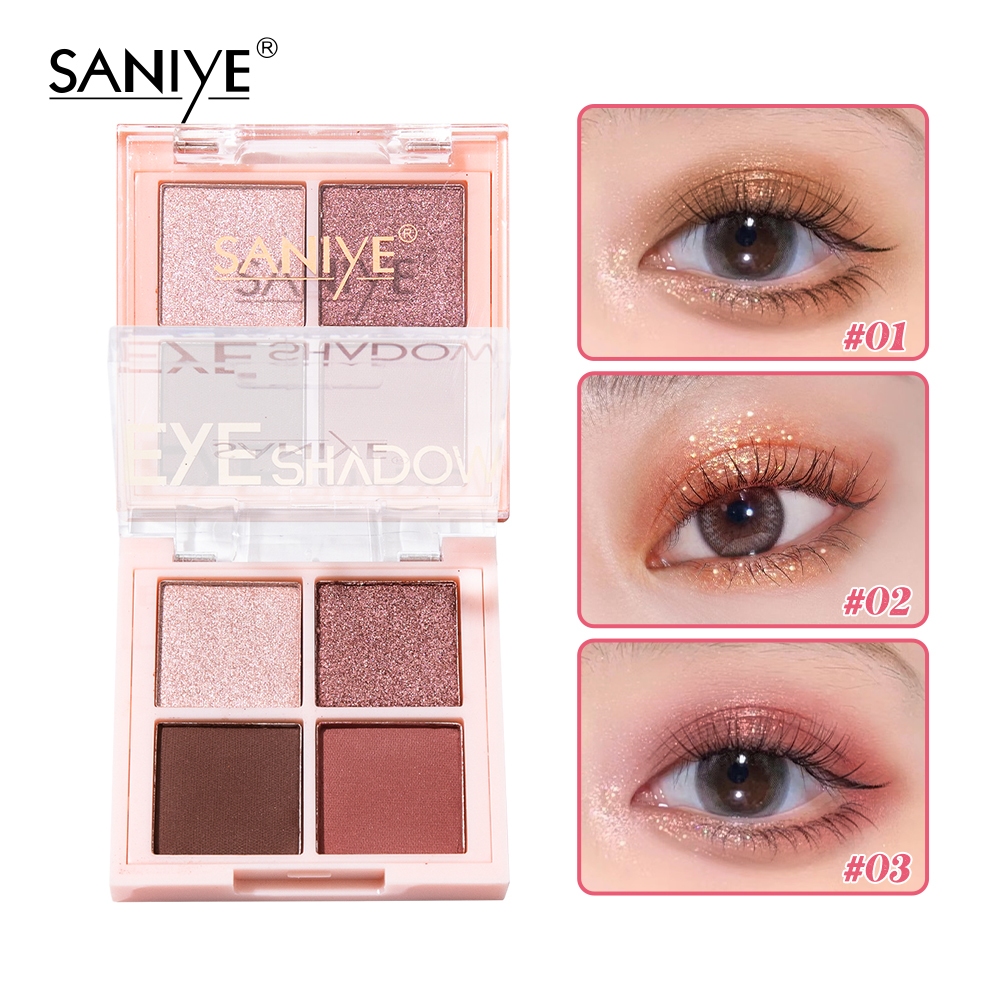 SANIYE 4 Colors Eyeshadow Palette Sweet Eye Makeup E0435 Shopee