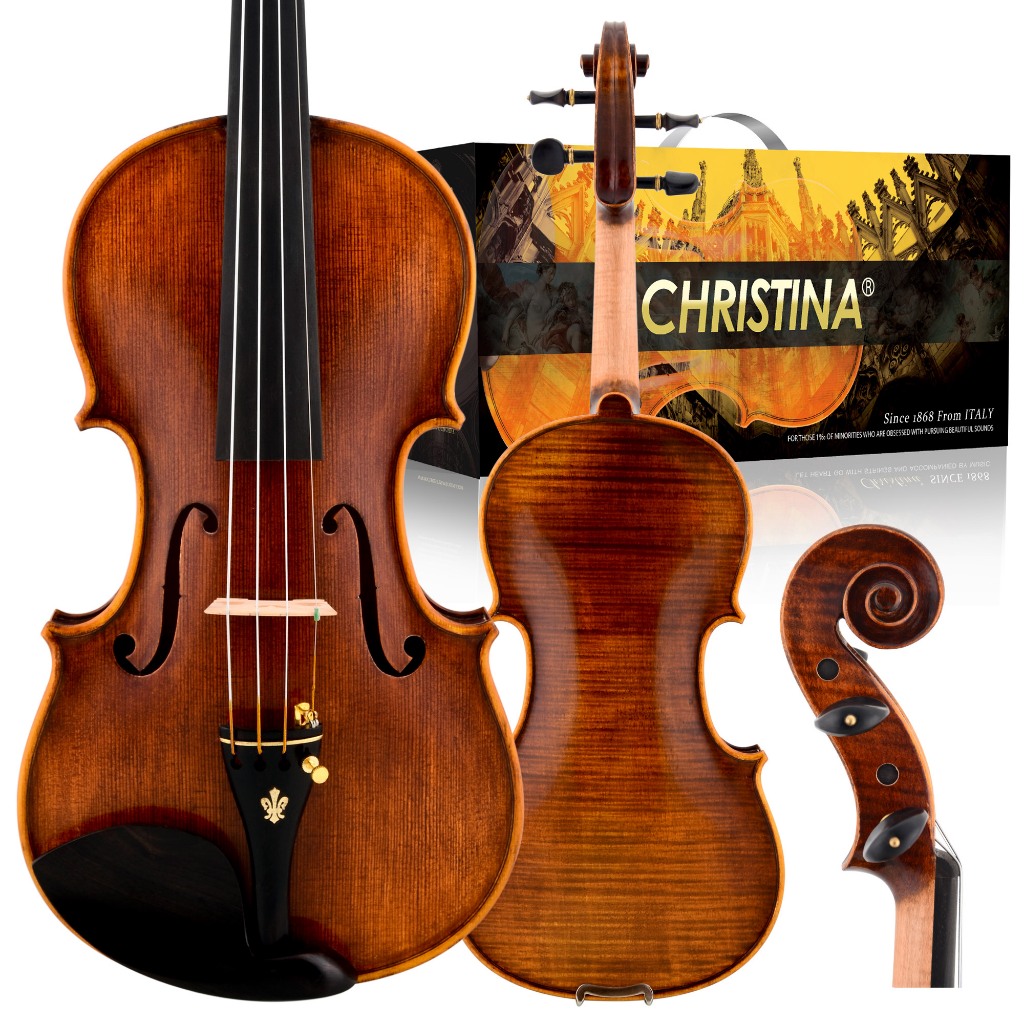 CHRISTINA V08B Violin Instrument Adult Full Size Violin 4/4 Best