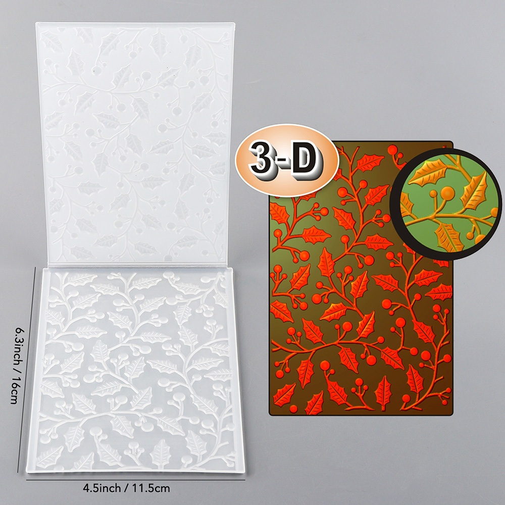 3D Embossing Folder Flower Leaves Pattern Scrapbooking Supplies Craft ...