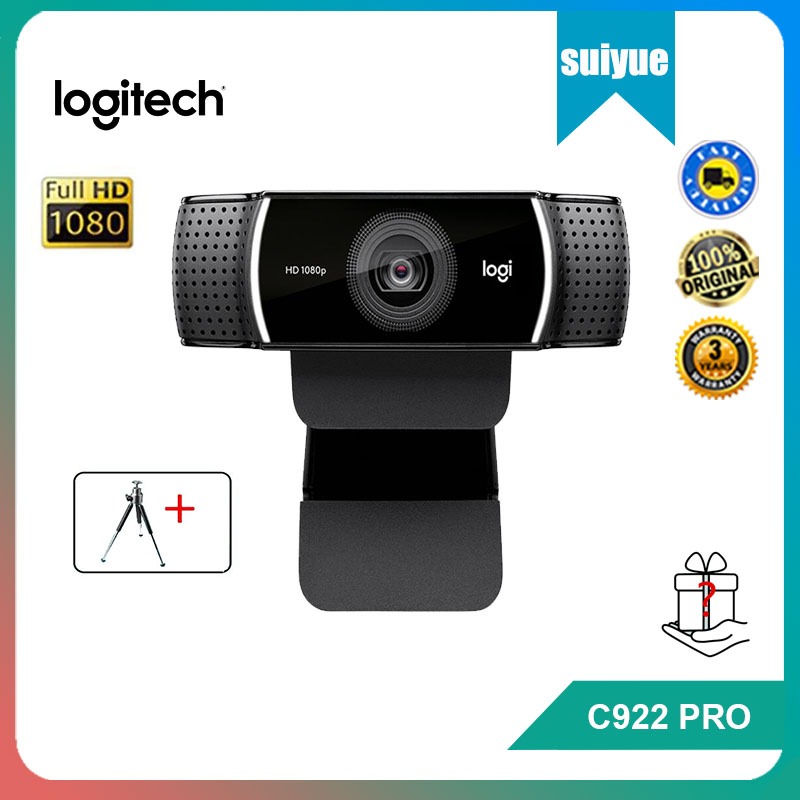 Logitech C922 Pro Webcam Full Hd 1080p Camera 30fps Auto Focus Camera Built In Microphone 0999