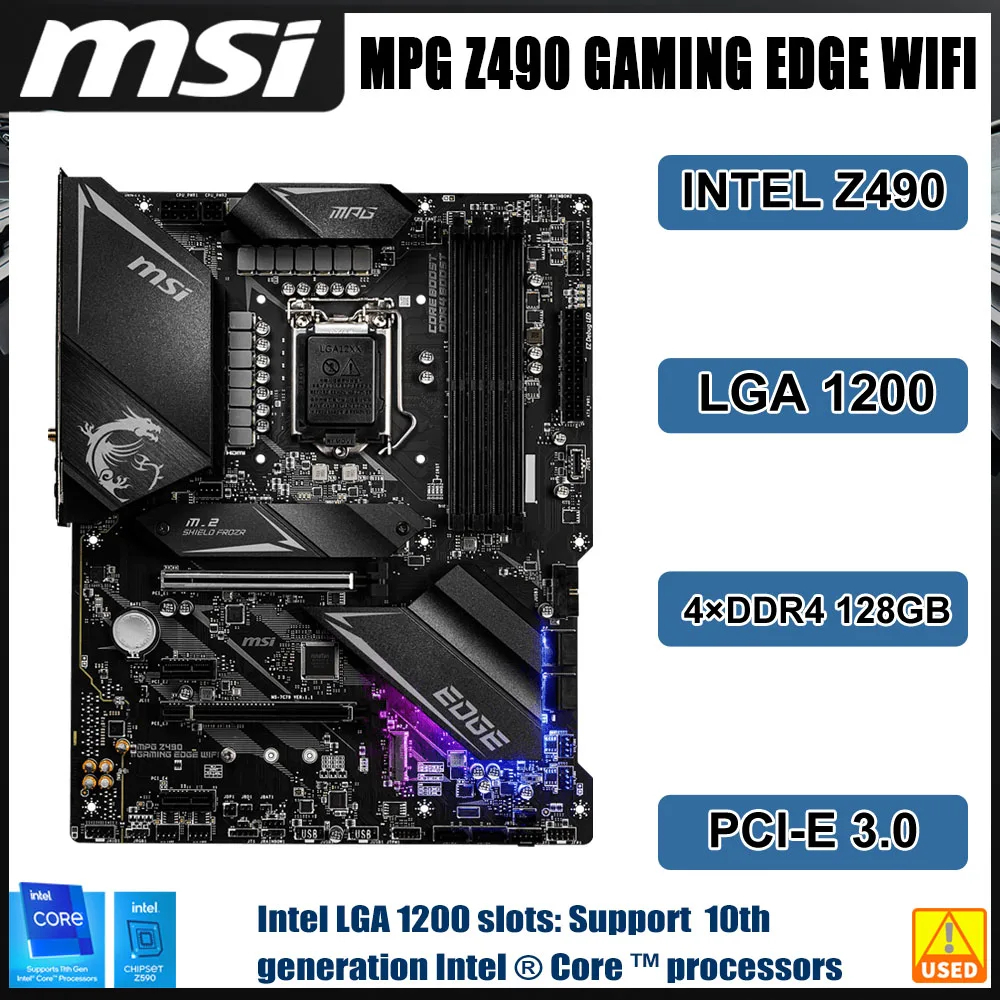 LGA 1200 motherboard MPG Z490 GAMING EDGE WIFI Intel Z590 motherboard