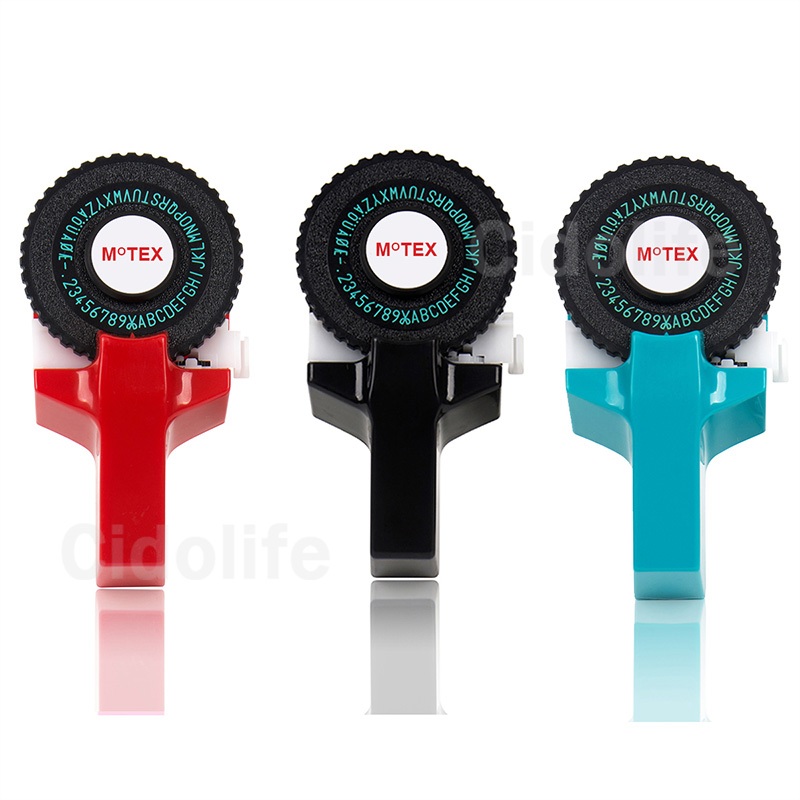 Original Motex E101 Embossing Label Maker Handheld Typewriter with 9mm