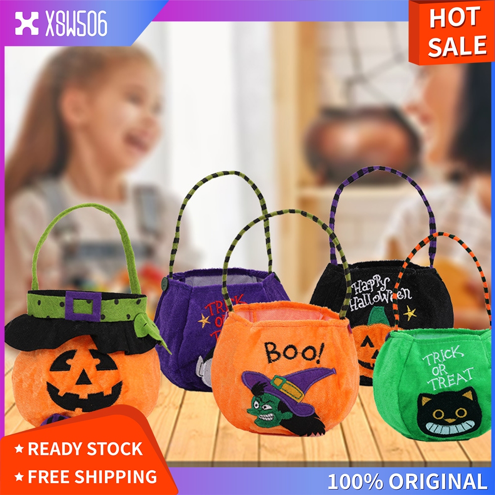 Tote Bag Children Hooded Halloween Gift Bag Pumpkin Bag Ghost Festival