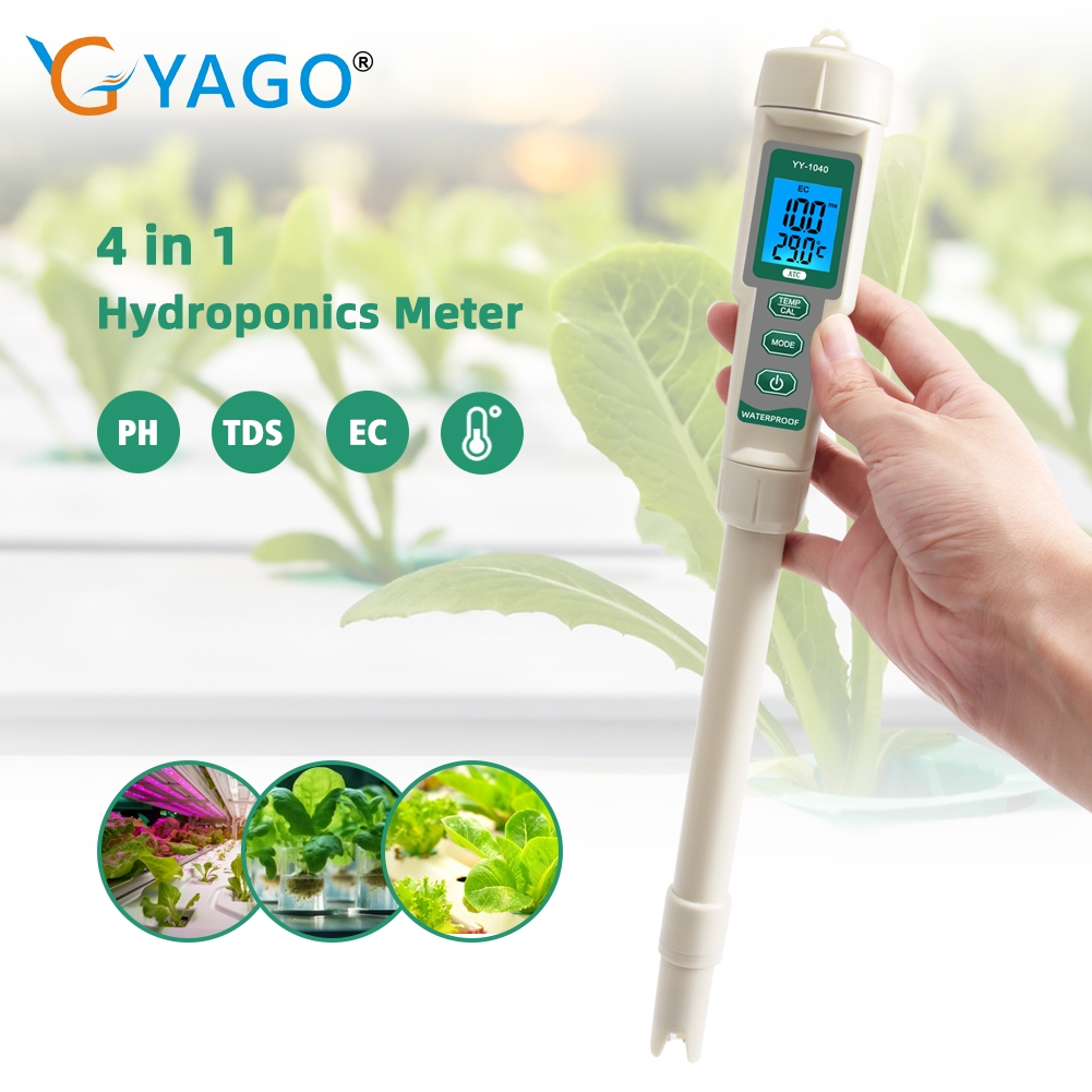 Digital PH EC Meter Smart Hydroponics PH Meter With WiFi For Real Time Large Screen With Multiple Parameters Displayed Simultaneously Ph Ec Monitor Salt Meter Orp Tester For Aquarium