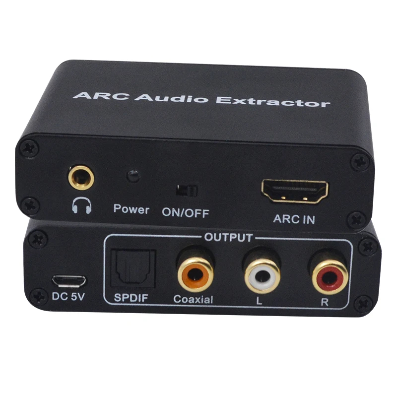 HDMI ARC Audio Extractor DAC ARC L/R Coaxial SPDIF Jack Extractor ...