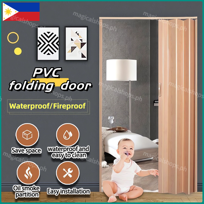 Sliding Door PVC folding door Accordion Door indoor household partition