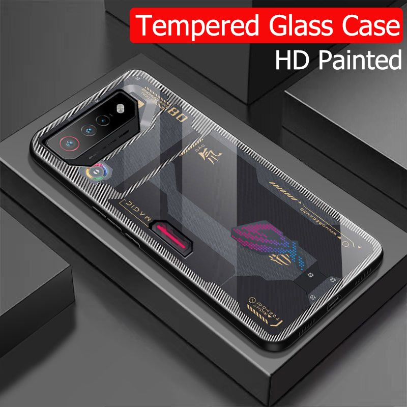 For Asus ROG 7 Case ROG7 5G Full Protected Glass Phone Case For Asus ...