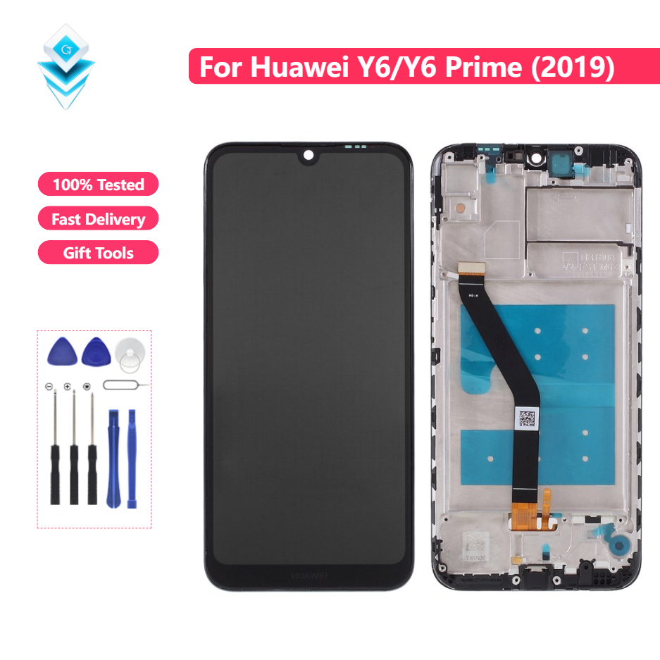 Queenloard LCD Screen For Huawei Y6 (2019, with Fingerprint Sensor) / Y6  Prime (2019) / Y6 Pro (2019)+ Frame (without Logo)