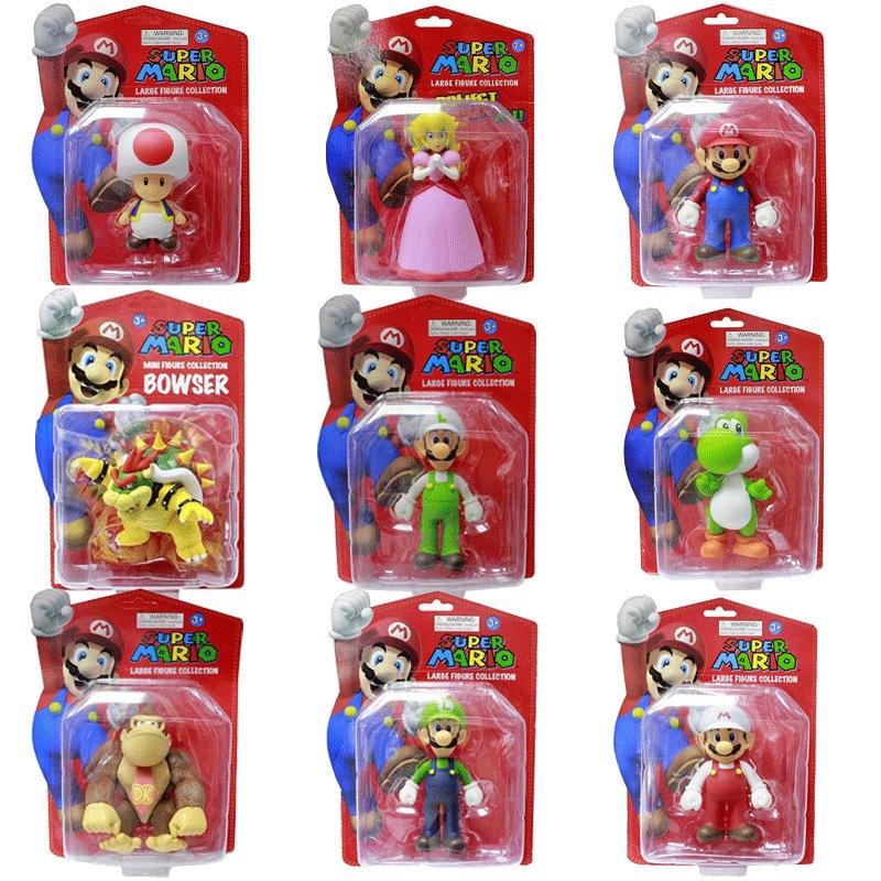 Super Mario Mario hands Luigi Kuba toy doll model game 5 inch blister
