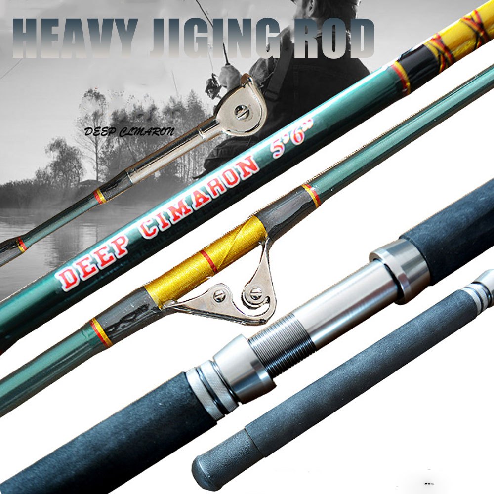 TRAINFIS】Heavy Boat Fishing Rod 1.68M/1.8M/1.98M 20-40BL Profession Deep  Sea Fishing Rod Saltwater Jigging Rod Carbon Fiber Fishing Rod Spinning Rod  Baitcasting Rod