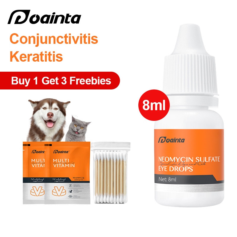 PUAINTA Pet Keratitis Conjunctivitis Eye Drops for Dogs and Cats Eye