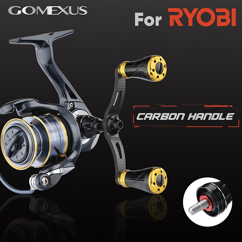 Gomexus】82mm TORAY Carbon fishing Handle For Ryobi ultra power Mini Monster  Mini power Ultra lite Fishing Reels RB