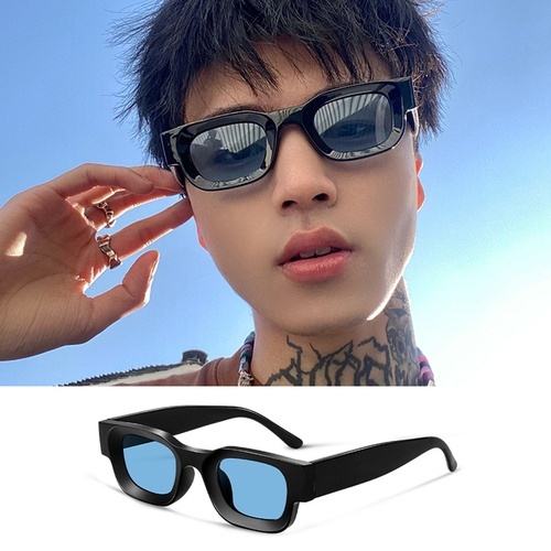 Roselife Trendy Tomy Black Brown Lens Square Frame Sunglasses for Men ...