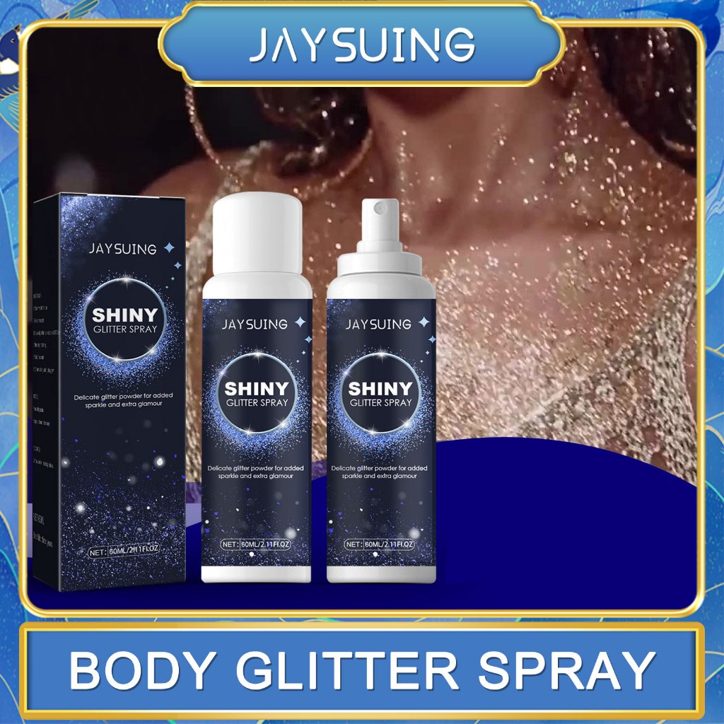 Jaysuing Hair Body Clothes Shiny Glitter Spray Long Lasting Party Stage Sparkly