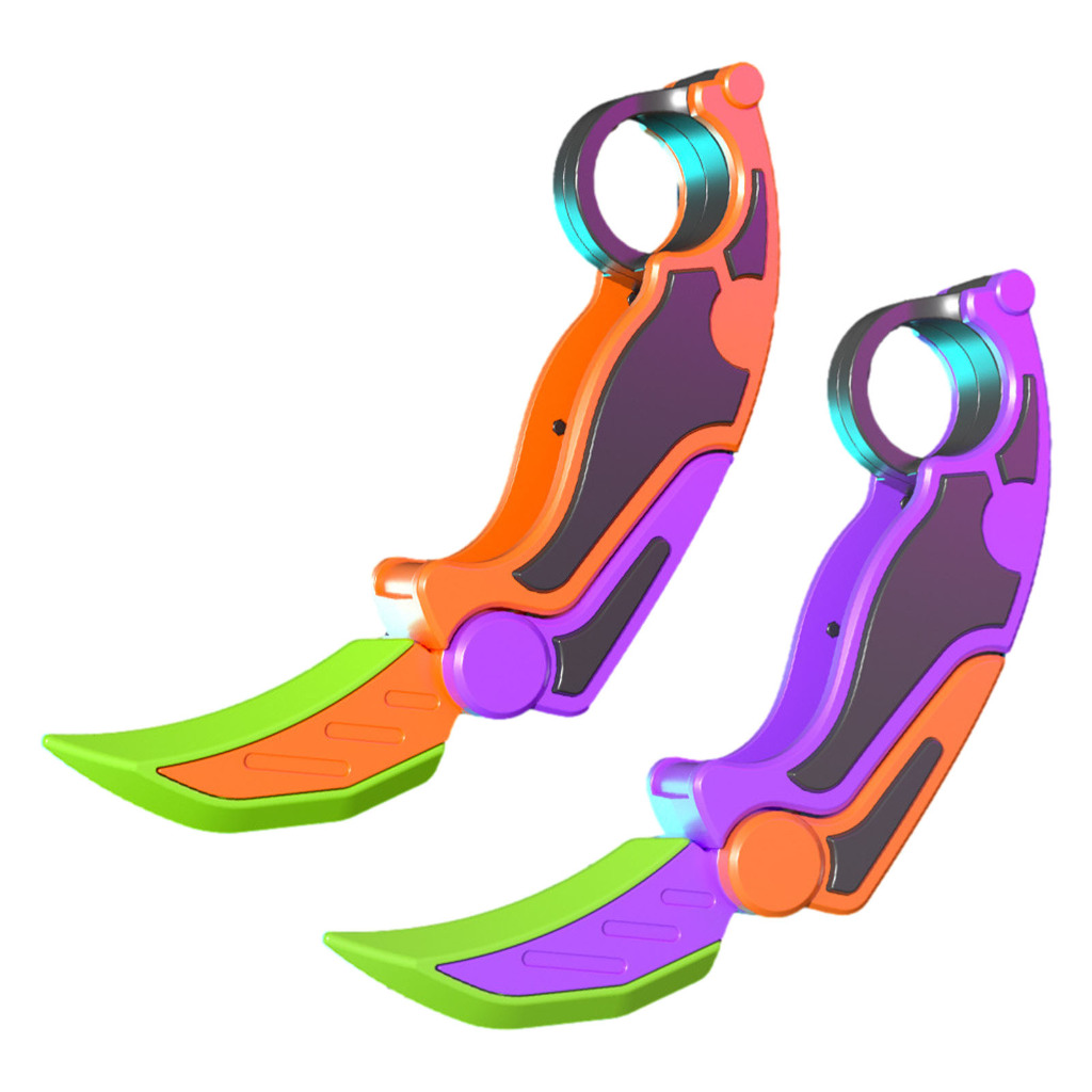 Printed Finger Knife Kids Fidget Toys Push Card Gameplay And Gravity