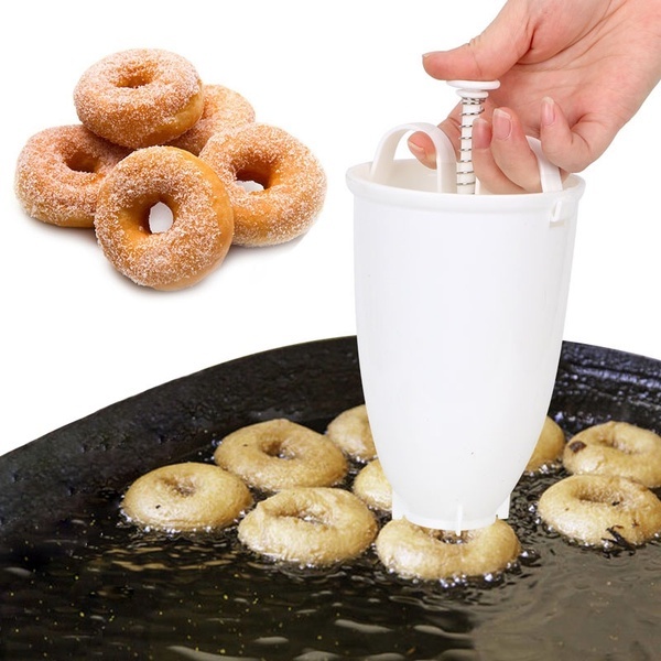 INHDBOX DIY Donut Maker Waffles Donut Baking Gadget Kitchen Plastic ...