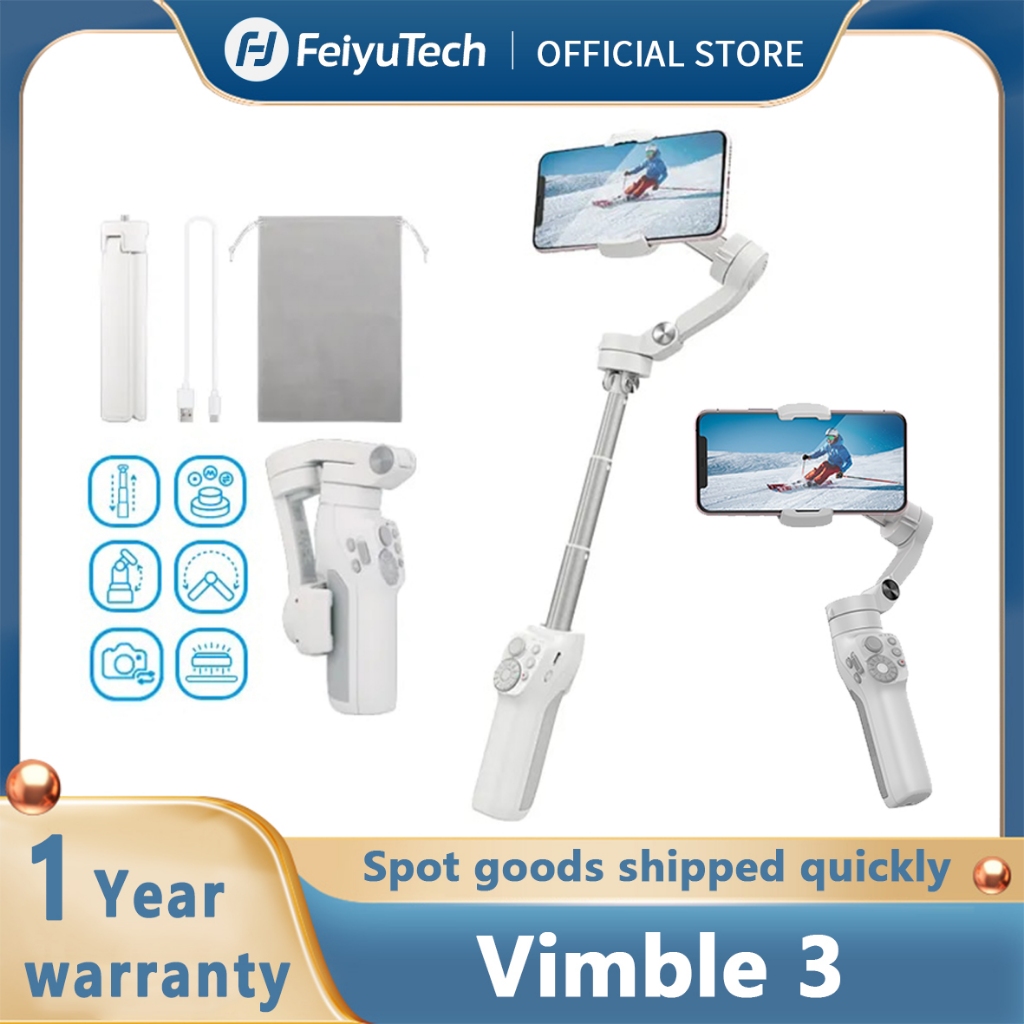 FeiyuTech Official Vimble 3 Built-In Extension Rod 3-Axis Smartphone ...
