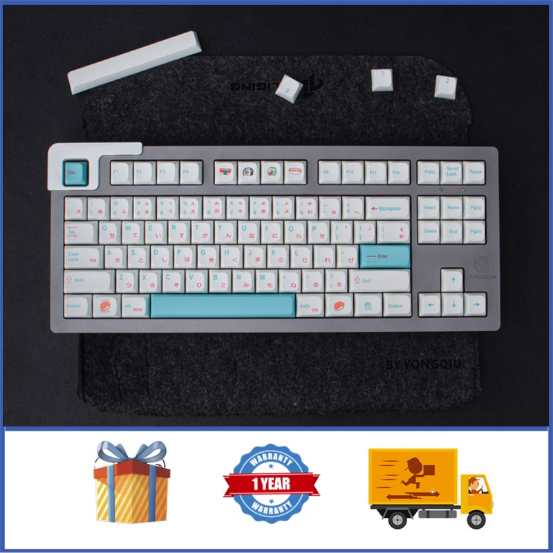 GMK Sushi keycap Japanese PBT Keycaps Dye sublimation blue and white ...