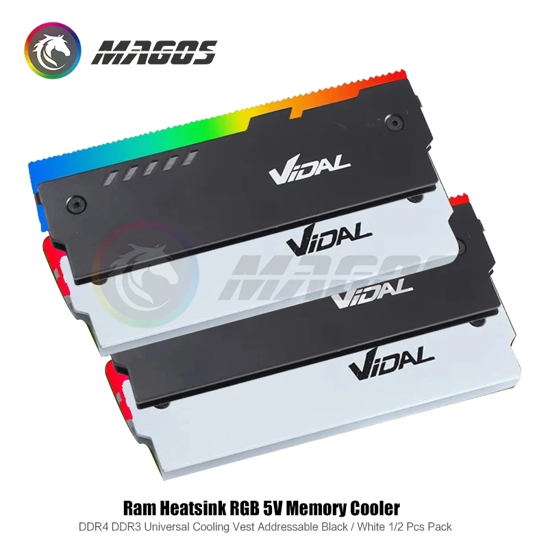 PC Deskstop Ram Heatsink Armor RGB 5V, DDR4 DDR3 Memory Vest ARGB AURA ...