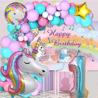 Unicorn Balloons Arch Garland Kit, Unicorn Birthday Party