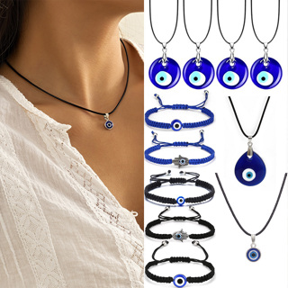 Lady Luck Necklace Set - Blue