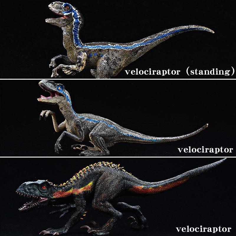 Jurassic Dinosaur Tyrannosaurus Raptor Velociraptor Model Action ...