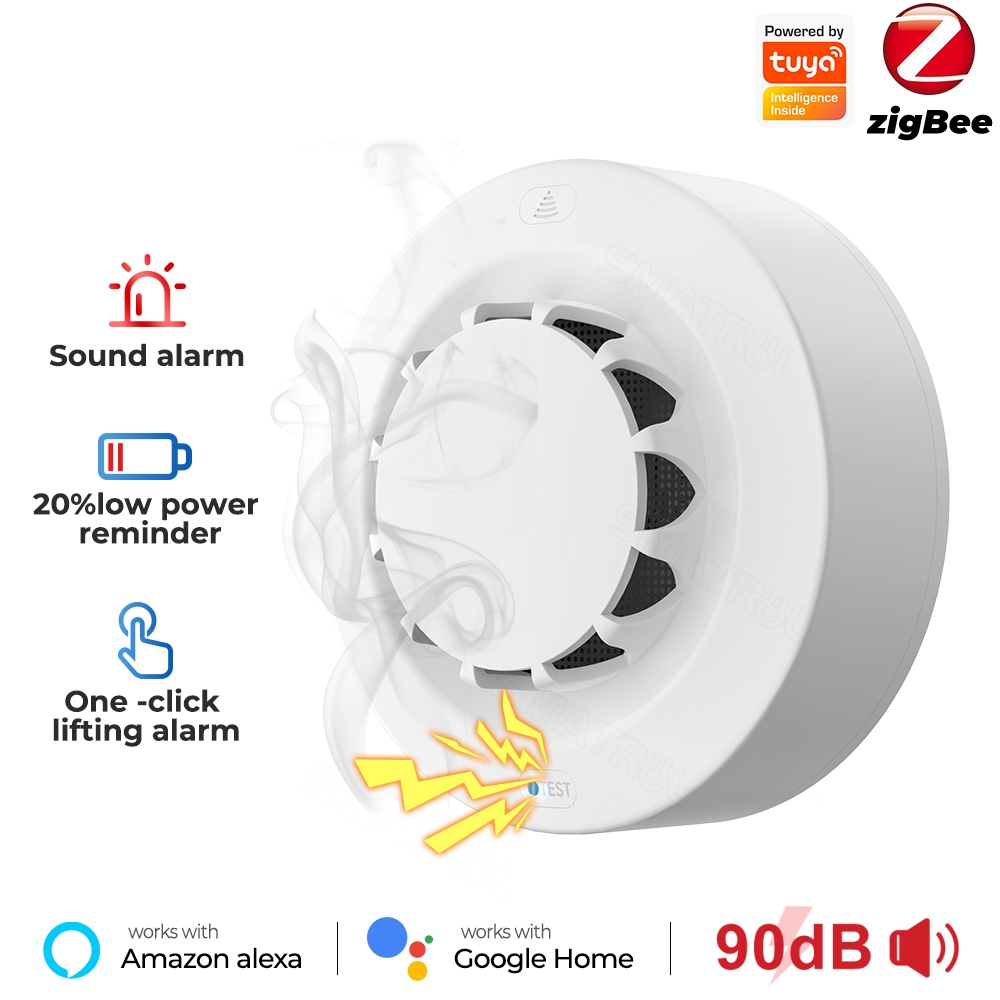 Tuya WiFi Smart Smoke Alarm Detector Wireless Fire Smoke Alarm Detector