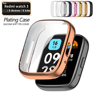 Soft Silicone Case Glass For Redmi Watch 3 Active 3 Lite Smart Watchband  Screen Protector Cover for Xiaomi Redmi Watch 3 Active - AliExpress