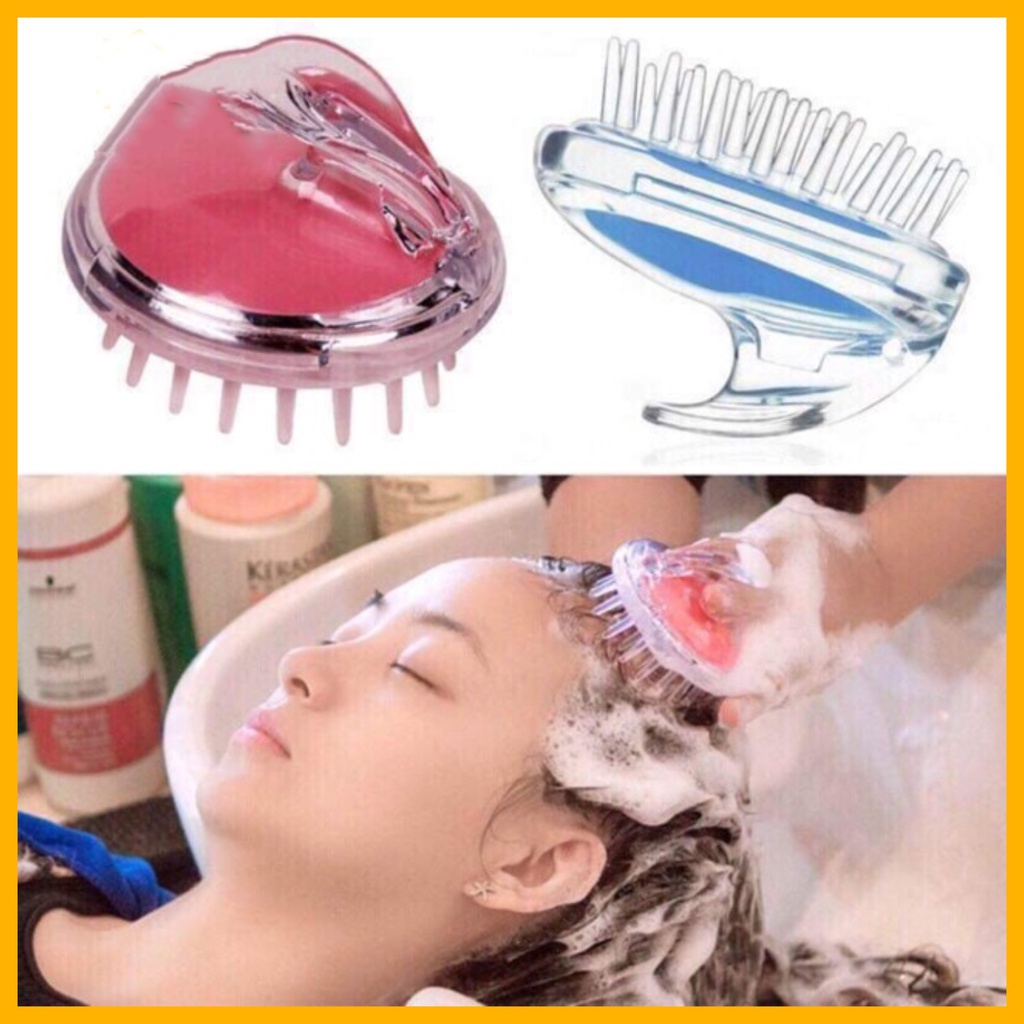 HISOO. Silicone Hair Brush Scalp Shower Body Washing Hair Massage Brush ...