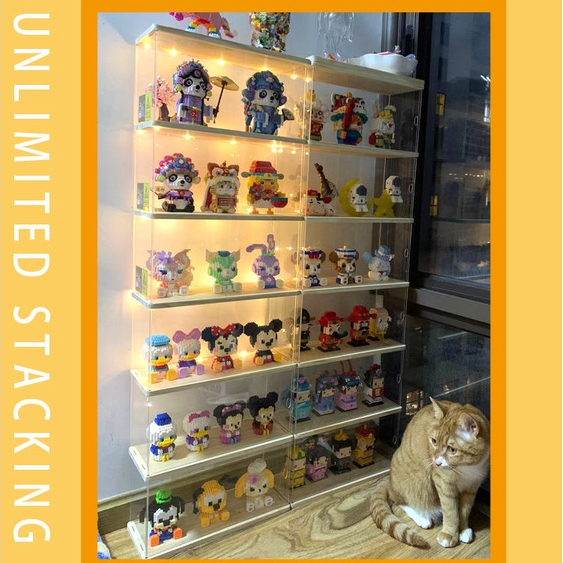 Dimoo Figure Transparent Toy Lego Model Doll Display Stand Blind Box ...