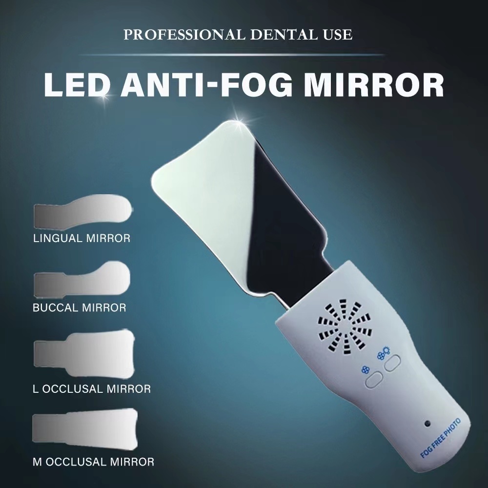 Dental Anti-fog Mirrors LED Light Automatic Oral Photography Defog