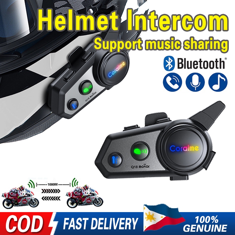 【Share music】Upgraded Helmet Intercom Motor Intercom Get 2 For 2 Riders ...