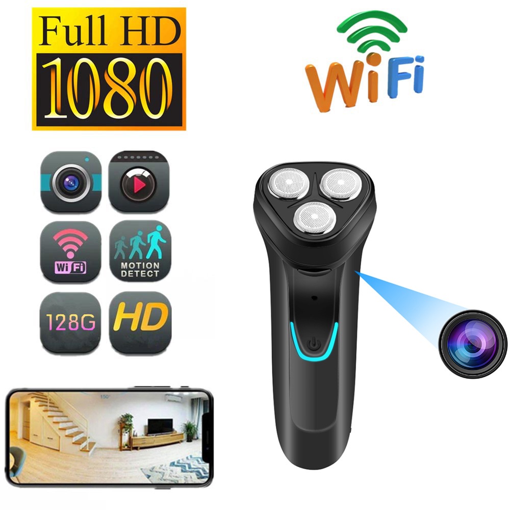 Portable Men Shaver Hidden Camera Wifi Remote Monitoring Video