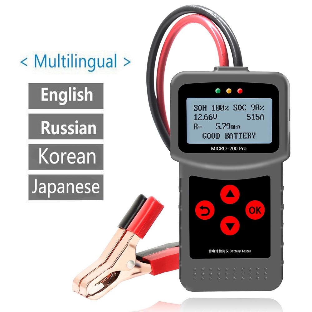 Lancol Micro 500 12V Car Battery Tester 40-3000 CCA Lithium Battery Test Lead T